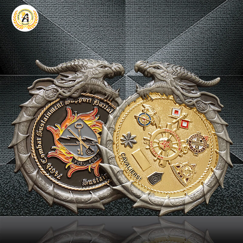 Make Your Own Design Custom Personalized Silver Coin, Professional Manufacturer Challenge Coin Order. Two Tone Plating Colors.