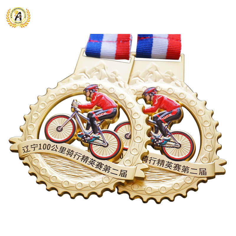 Die Casting Metal Awards Stock Cycling Medals, Virtual Cycling Medals With your Design