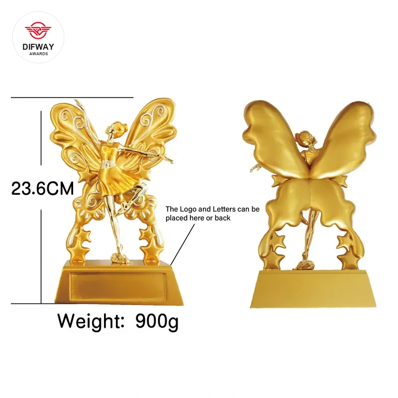 Stock Resin Dancing Trophy Or Custom Your Own Design Dance Awards.