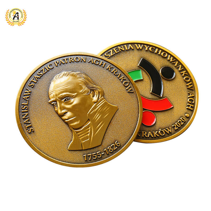 Die Stamping Brass Iron Zinc Alloy Brass Custom Commemorative Coins, Engraving 3d Designed Antique Metal Bespoke Stamped Coin.