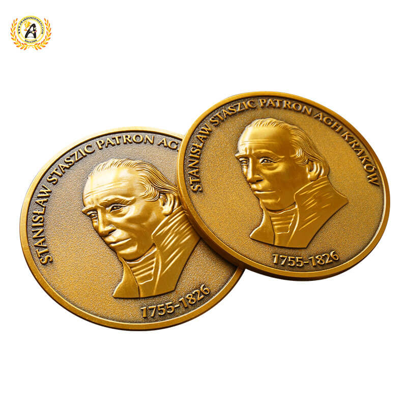 Die Stamping Brass Iron Zinc Alloy Brass Custom Commemorative Coins, Engraving 3d Designed Antique Metal Bespoke Stamped Coin.