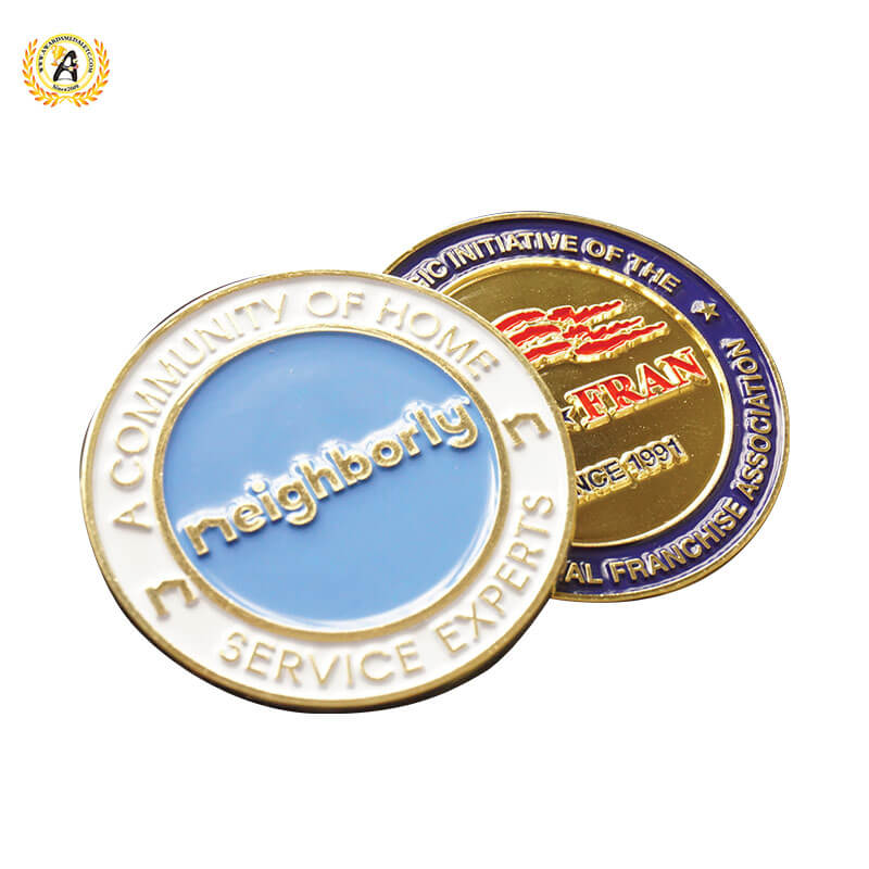 Personalised Custom Logo 3D Zinc Alloy Brass Engraved Coins, Design Your Own Challenge Navy Souvenir Enamel Coins.