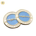 Personalised Custom Logo 3D Zinc Alloy Brass Engraved Coins, Design Your Own Challenge Navy Souvenir Enamel Coins.