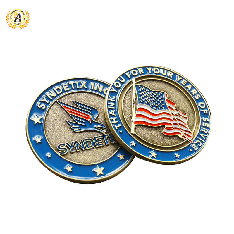 Make Your Own Challenge Coin With Soft Enamel Filling, Personalized Metal Stamping Embossed Navy Commemorative Coin.