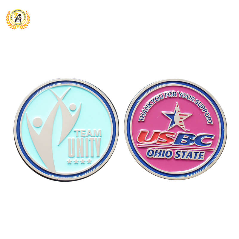 Make Your Own Challenge Coin Silver Plated, Die Stamping Metal Soft Enamel Commemorative Engraved Silver Coins Maker.