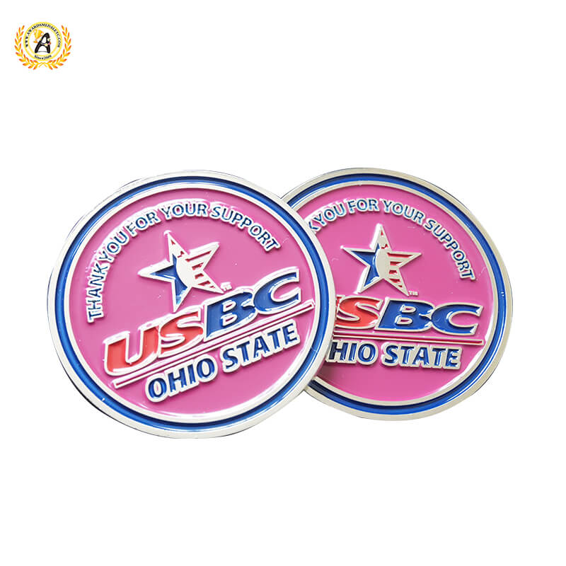Make Your Own Challenge Coin Silver Plated, Die Stamping Metal Soft Enamel Commemorative Engraved Silver Coins Maker.