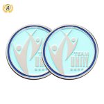 Make Your Own Challenge Coin Silver Plated, Die Stamping Metal Soft Enamel Commemorative Engraved Silver Coins Maker.