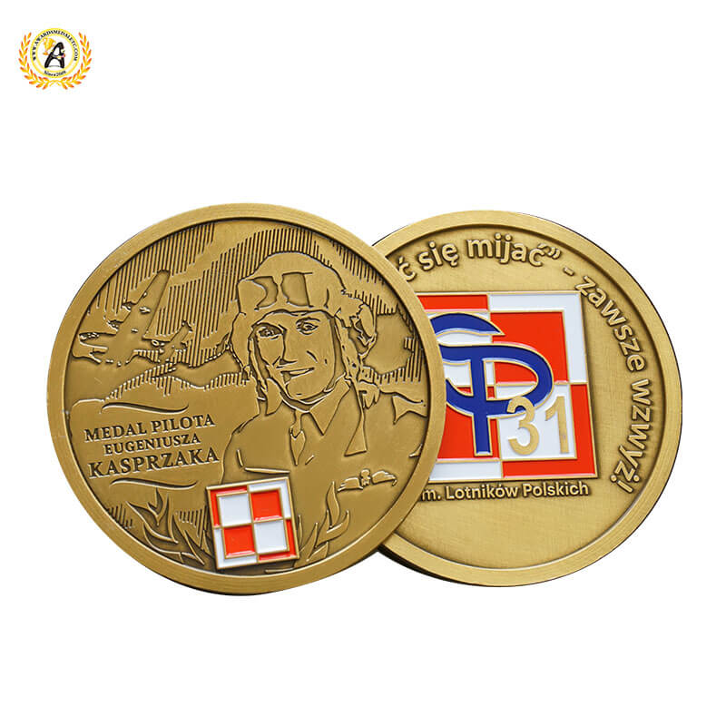 Manufacturer Custom Personalized Gold Coin, Navy Military Souvenir Enamel Zinc Alloy 3D Medallion Coins Maker.