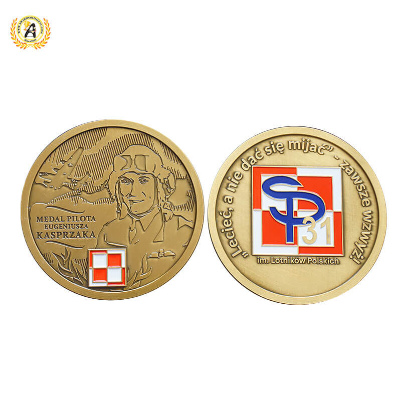 Manufacturer Custom Personalized Gold Coin, Navy Military Souvenir Enamel Zinc Alloy 3D Medallion Coins Maker.