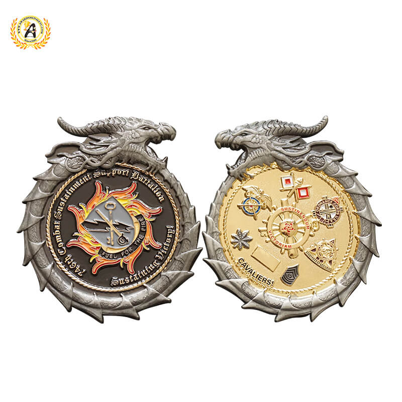Make Your Own Design Custom Personalized Silver Coin, Professional Manufacturer Challenge Coin Order. Two Tone Plating Colors.
