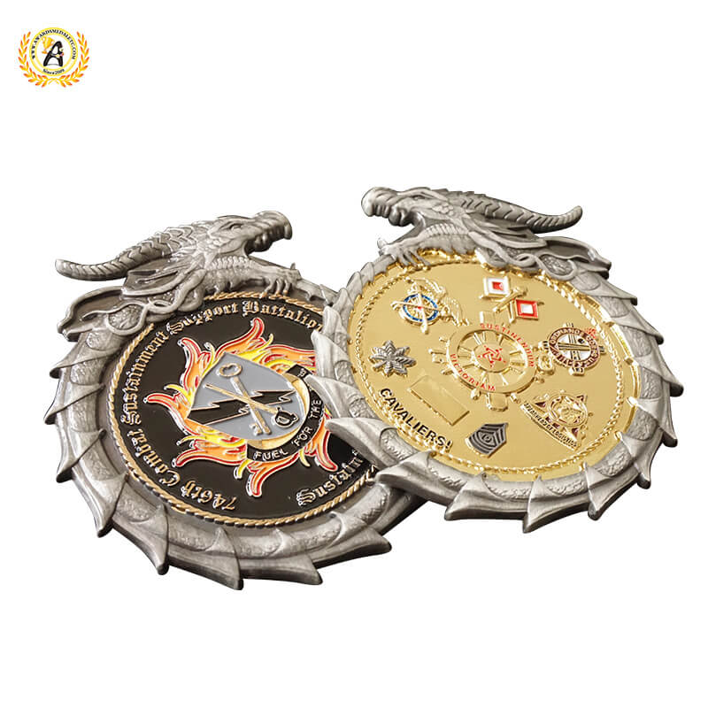 Make Your Own Design Custom Personalized Silver Coin, Professional Manufacturer Challenge Coin Order. Two Tone Plating Colors.