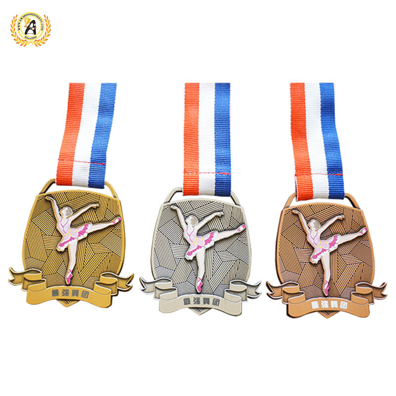 Get a Pretty Zinc Alloy Metal Awards Stock Dance Medals, Trophies With Your Logos On It.