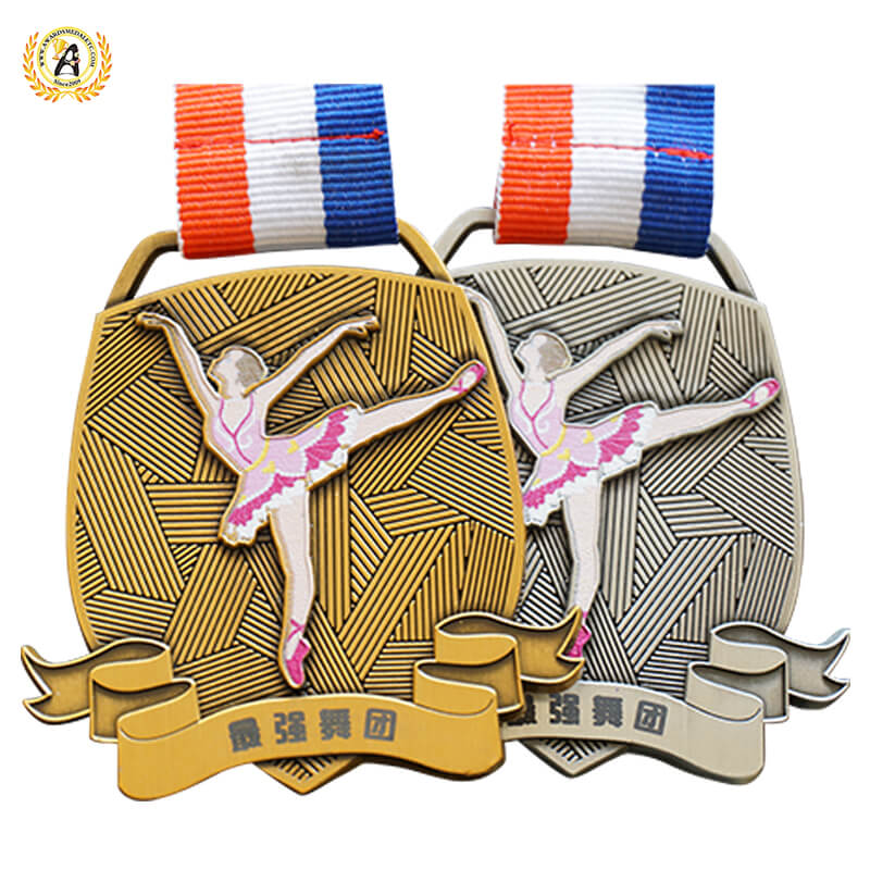 Get a Pretty Zinc Alloy Metal Awards Stock Dance Medals, Trophies With Your Logos On It.
