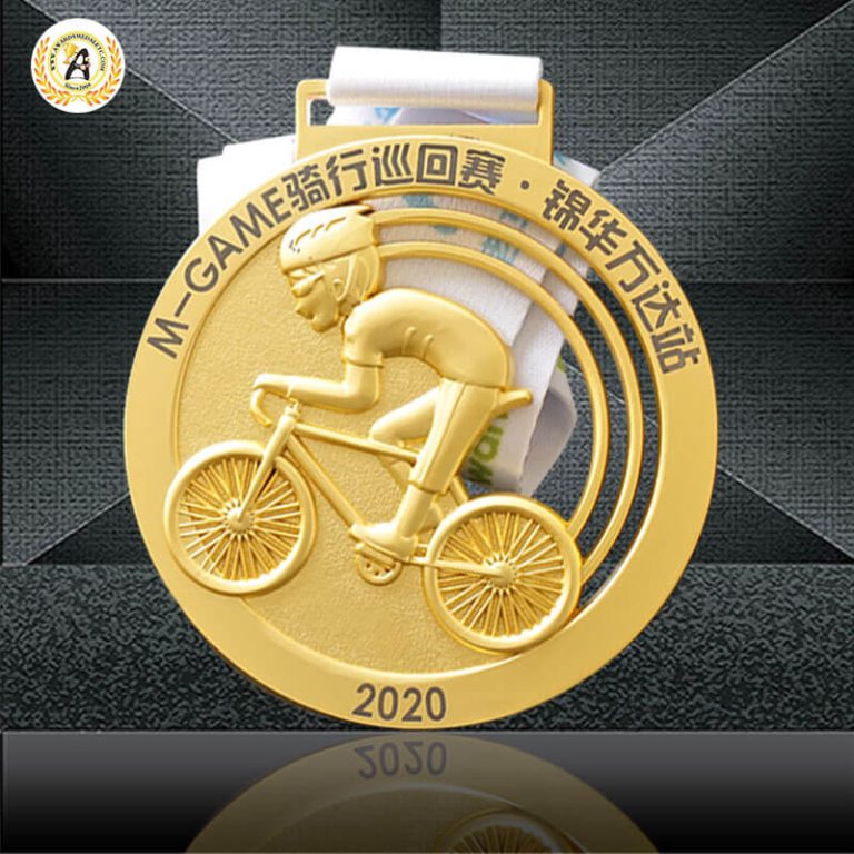 Here Is A Stock Metal Cycling Medal For Your Reference, Custom Your Own Medallion To Order