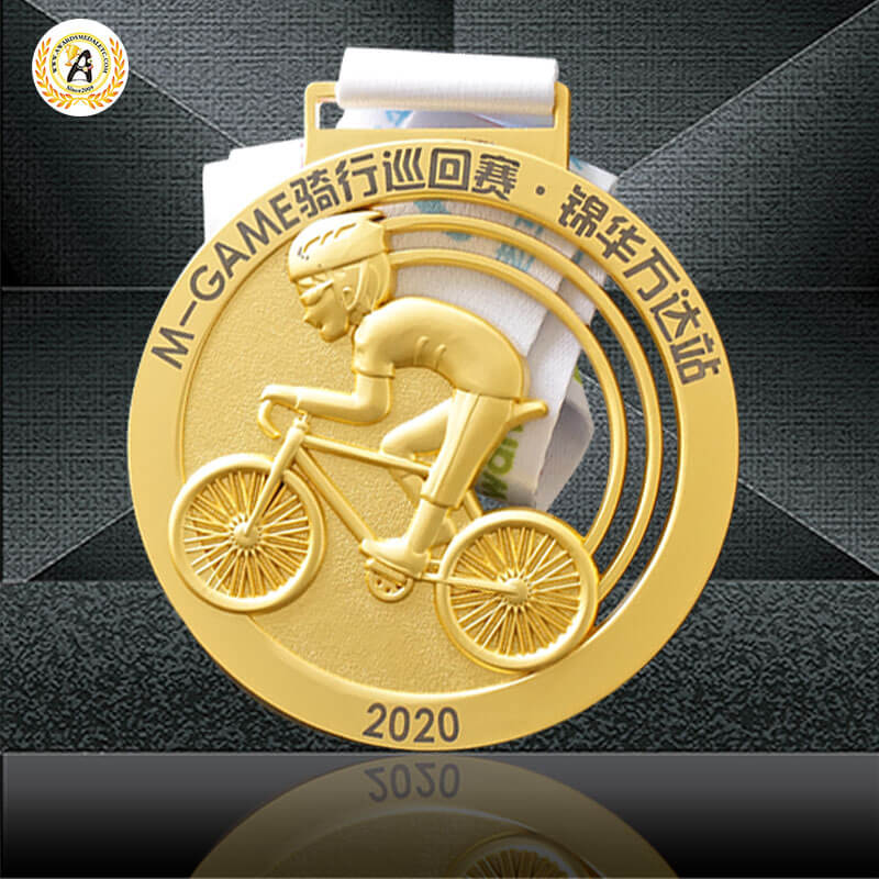 Here Is A Stock Metal Cycling Medal For Your Reference, Custom Your Own Medallion To Order