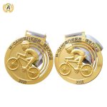 Here Is A Stock Metal Cycling Medal For Your Reference, Custom Your Own Medallion To Order