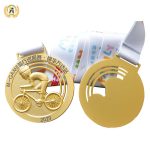 Here Is A Stock Metal Cycling Medal For Your Reference, Custom Your Own Medallion To Order