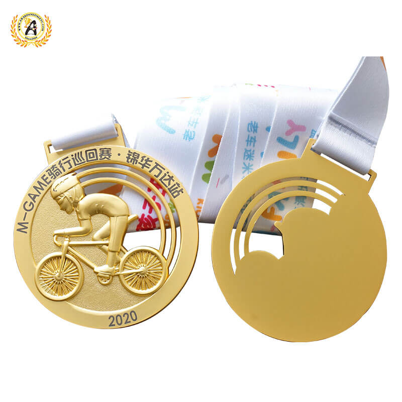Here Is A Stock Metal Cycling Medal For Your Reference, Custom Your Own Medallion To Order
