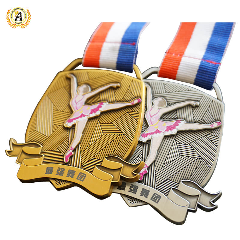 Get a Pretty Zinc Alloy Metal Awards Stock Dance Medals, Trophies With Your Logos On It.