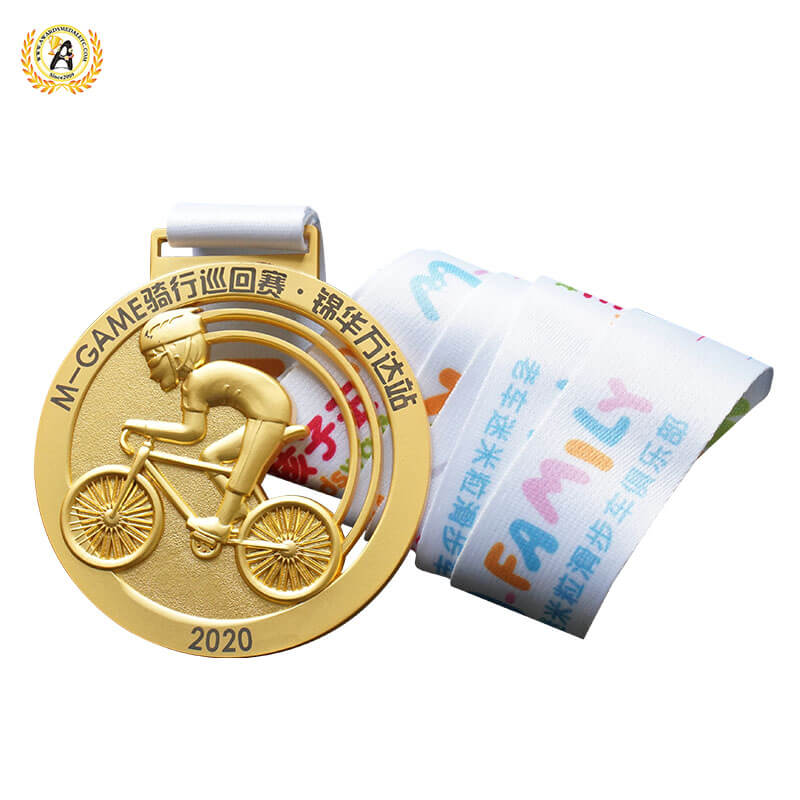 Here Is A Stock Metal Cycling Medal For Your Reference, Custom Your Own Medallion To Order