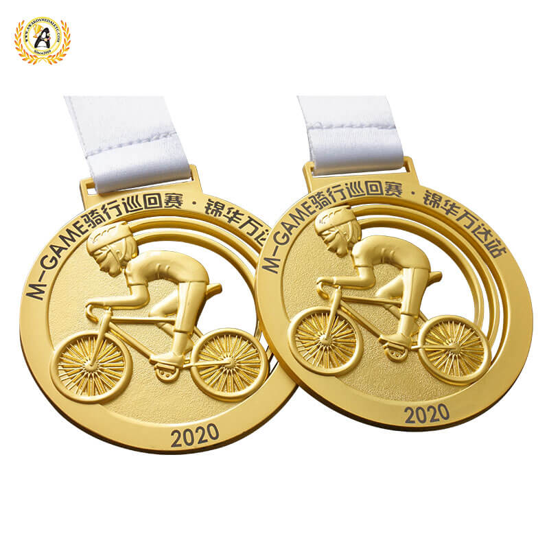Here Is A Stock Metal Cycling Medal For Your Reference, Custom Your Own Medallion To Order
