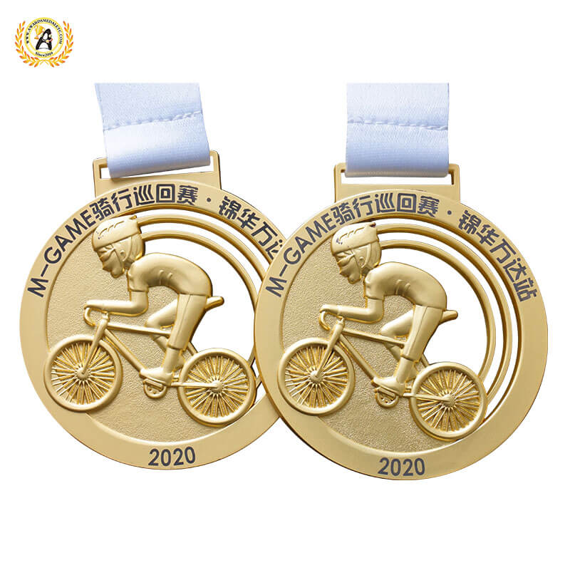 Here Is A Stock Metal Cycling Medal For Your Reference, Custom Your Own Medallion To Order