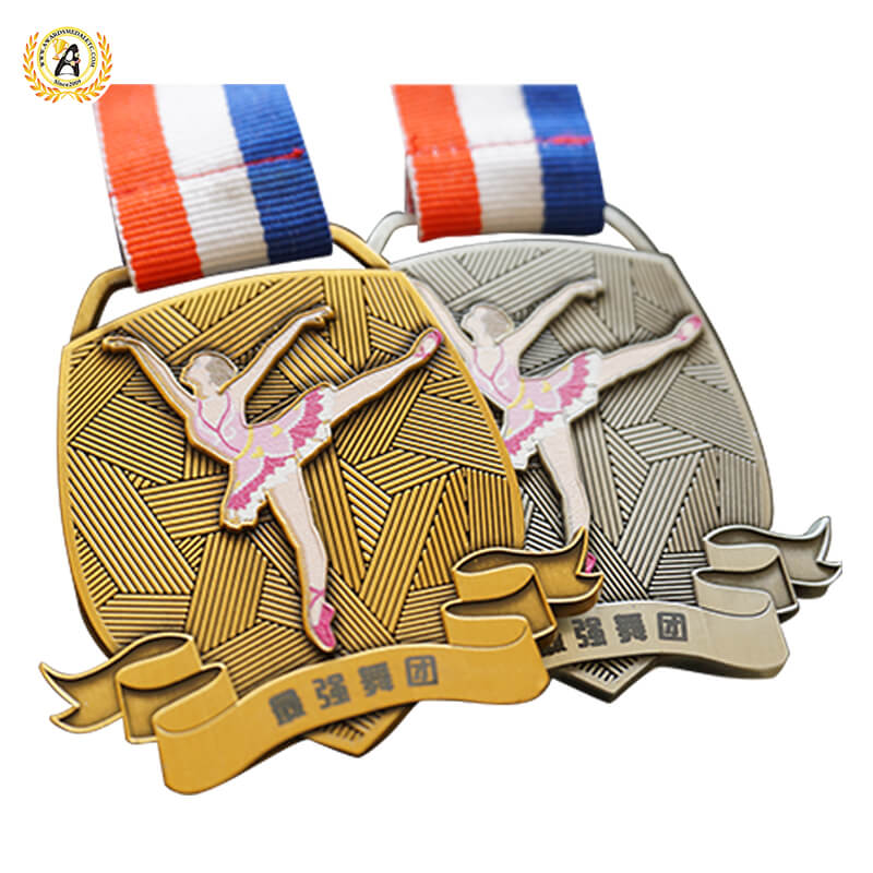 Get a Pretty Zinc Alloy Metal Awards Stock Dance Medals, Trophies With Your Logos On It.