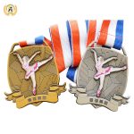 Get a Pretty Zinc Alloy Metal Awards Stock Dance Medals, Trophies With Your Logos On It.
