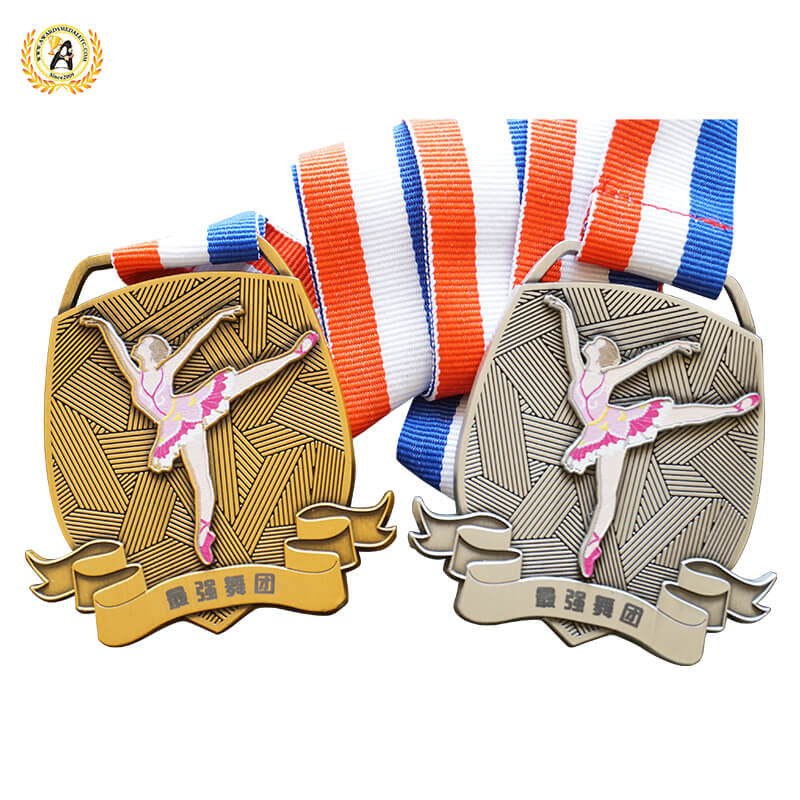 Get a Pretty Zinc Alloy Metal Awards Stock Dance Medals, Trophies With Your Logos On It.
