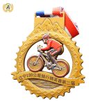 Die Casting Metal Awards Stock Cycling Medals, Virtual Cycling Medals With your Design