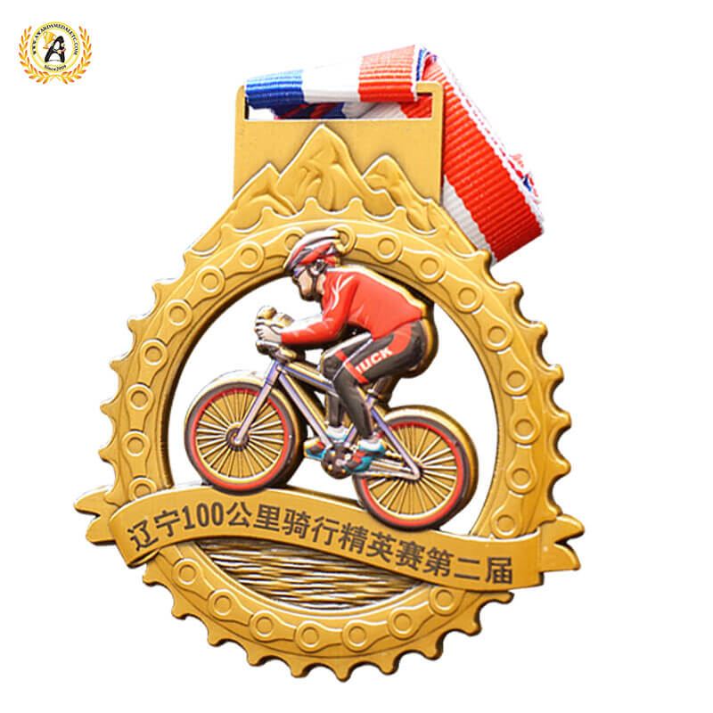 Die Casting Metal Awards Stock Cycling Medals, Virtual Cycling Medals With your Design