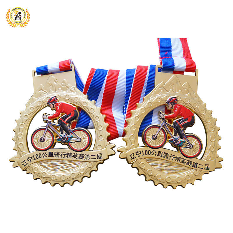 Die Casting Metal Awards Stock Cycling Medals, Virtual Cycling Medals With your Design