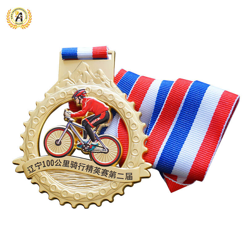 Die Casting Metal Awards Stock Cycling Medals, Virtual Cycling Medals With your Design