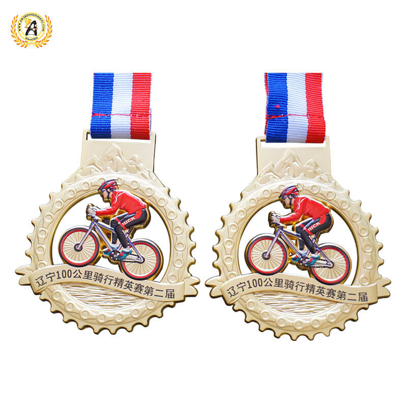 Die Casting Metal Awards Stock Cycling Medals, Virtual Cycling Medals With your Design