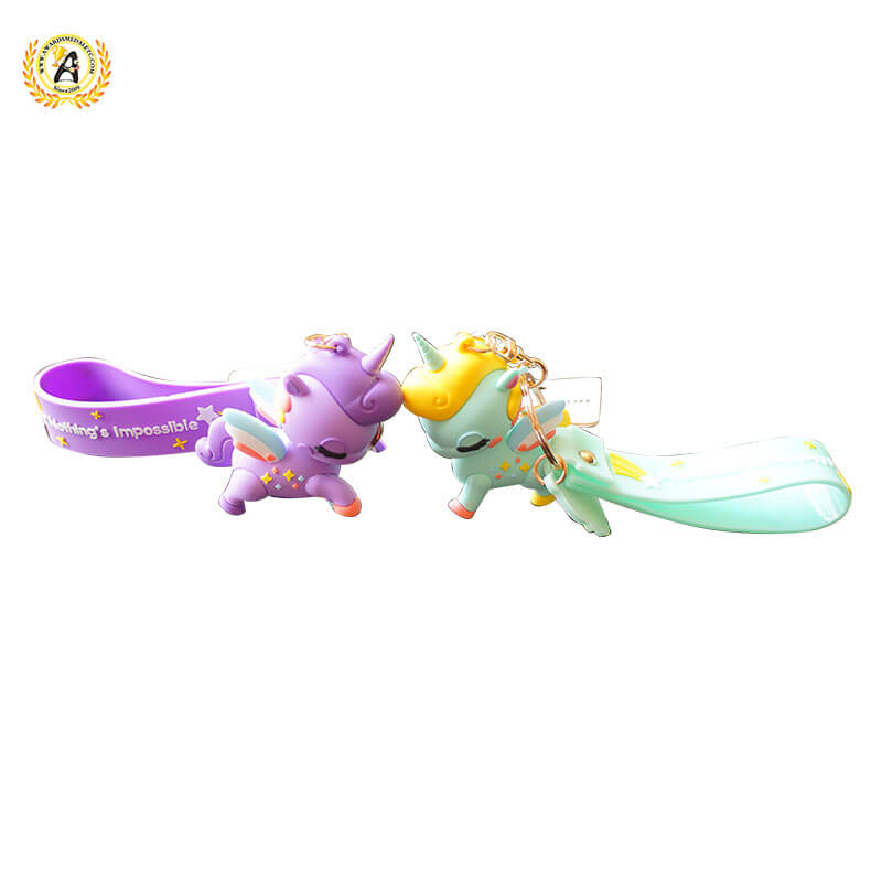High Quality no Minimum Personalized Custom silicone Rubber keyring Cartoon 3d Soft PVC Keychain for Promotion