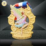 3D Model UV Printing Stock Dancing Medal, Metal Awards Dance Medals With Your Logo.