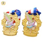 3D Model UV Printing Stock Dancing Medal, Metal Awards Dance Medals With Your Logo.