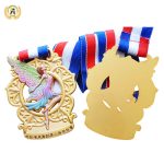 3D Model UV Printing Stock Dancing Medal, Metal Awards Dance Medals With Your Logo.
