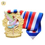 3D Model UV Printing Stock Dancing Medal, Metal Awards Dance Medals With Your Logo.