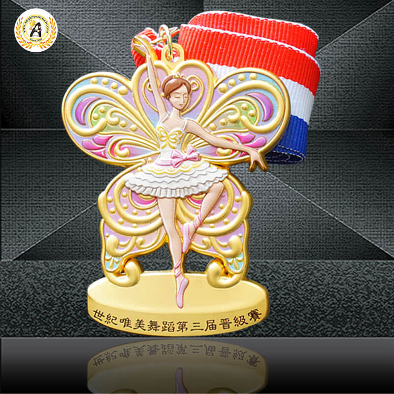 Many Different Kinds Stock Dance Medal With Your Own Logo, Metal Awards Dance Medals In Bulk.