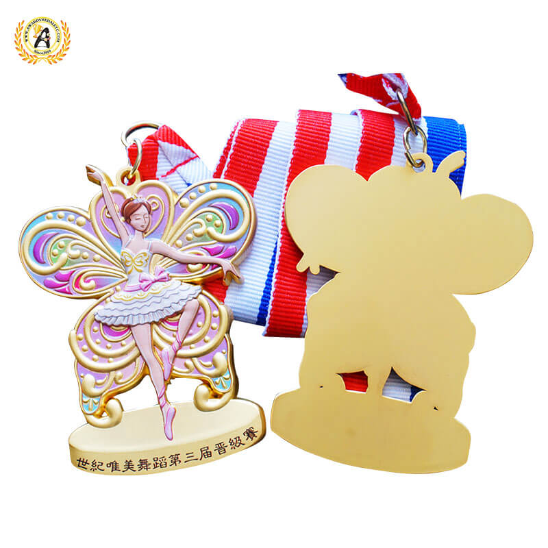 Many Different Kinds Stock Dance Medal With Your Own Logo, Metal Awards Dance Medals In Bulk.