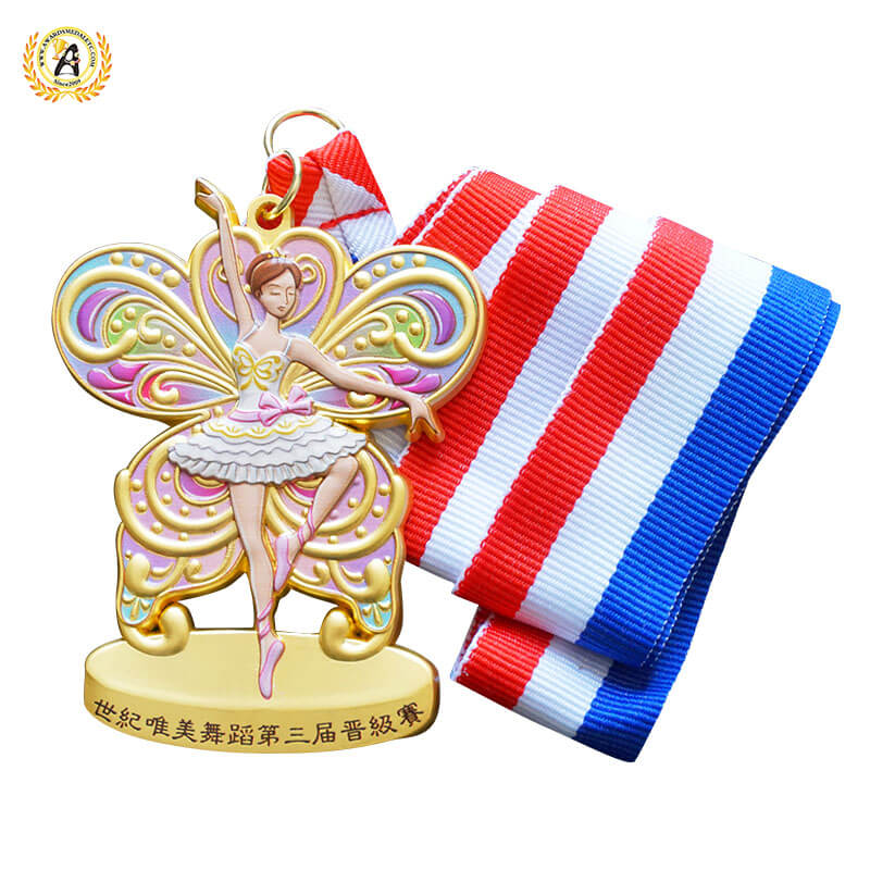 Many Different Kinds Stock Dance Medal With Your Own Logo, Metal Awards Dance Medals In Bulk.