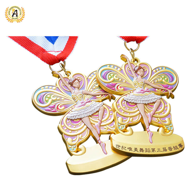 Many Different Kinds Stock Dance Medal With Your Own Logo, Metal Awards Dance Medals In Bulk.