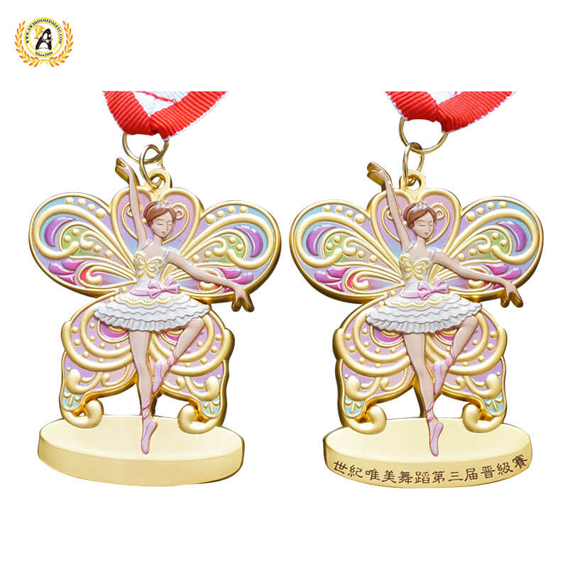 Many Different Kinds Stock Dance Medal With Your Own Logo, Metal Awards Dance Medals In Bulk.
