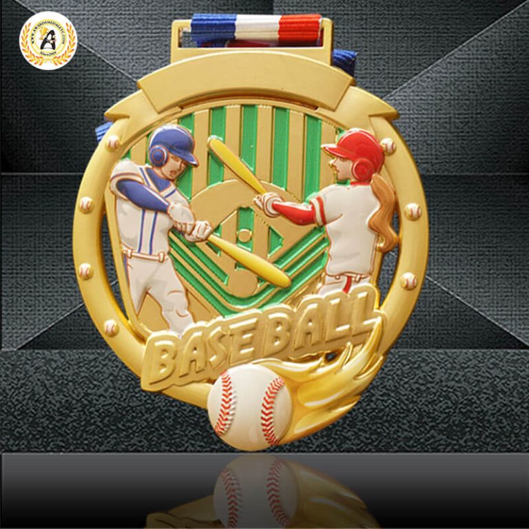 Sports Metal Awards Stock Baseball Medals For Your Events, Die Casting Soft Enamel T Ball Medals With Your Logo.