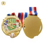 Sports Metal Awards Stock Baseball Medals For Your Events, Die Casting Soft Enamel T Ball Medals With Your Logo.