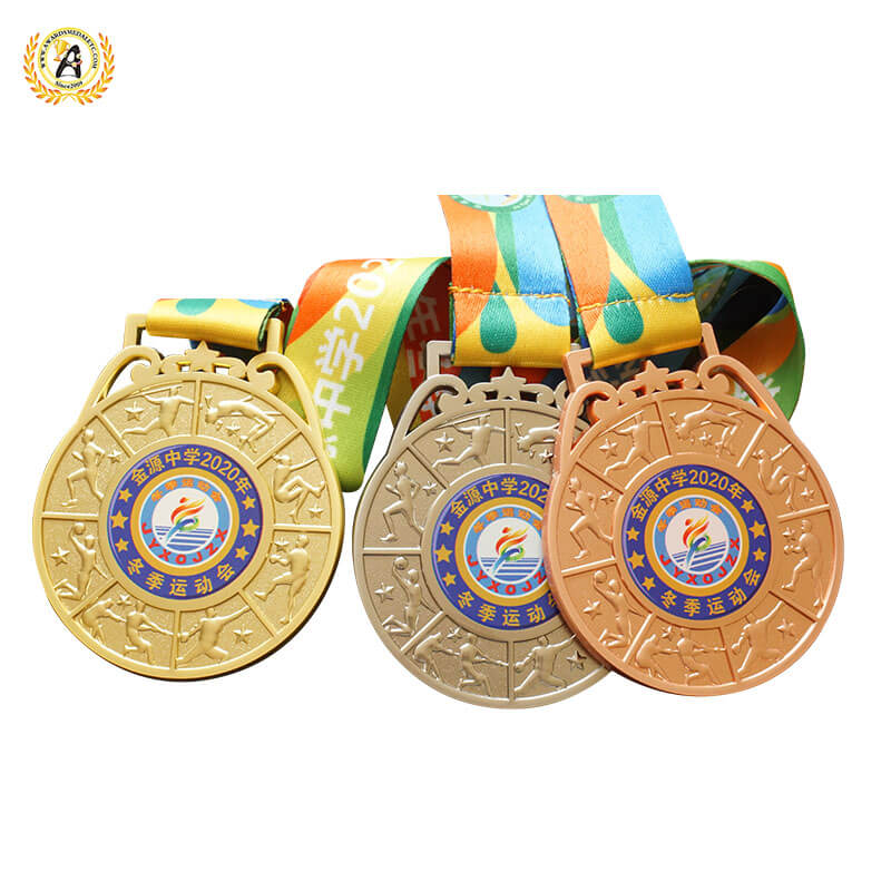 Real Source factory Making Stock Medals For Schools, Die Casting Metal Sports Medallions With Your Logo, No Mold Charge.