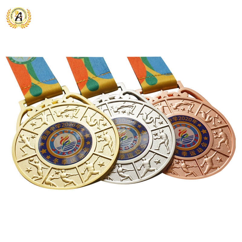 Real Source factory Making Stock Medals For Schools, Die Casting Metal Sports Medallions With Your Logo, No Mold Charge.