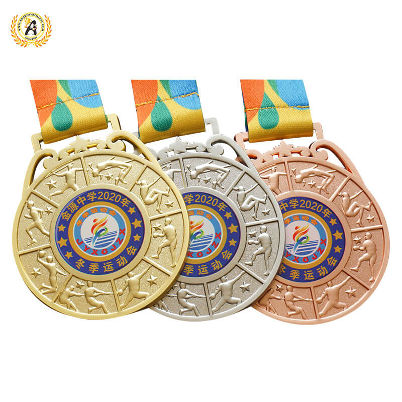 Real Source factory Making Stock Medals For Schools, Die Casting Metal Sports Medallions With Your Logo, No Mold Charge.