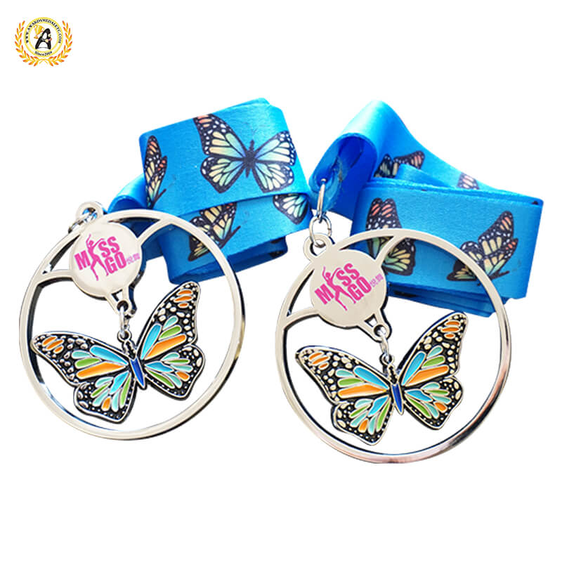 Zinc Alloy Metal Awards Stock Dance Medals, Metal Trophies Soft Enamel Colors Medallions